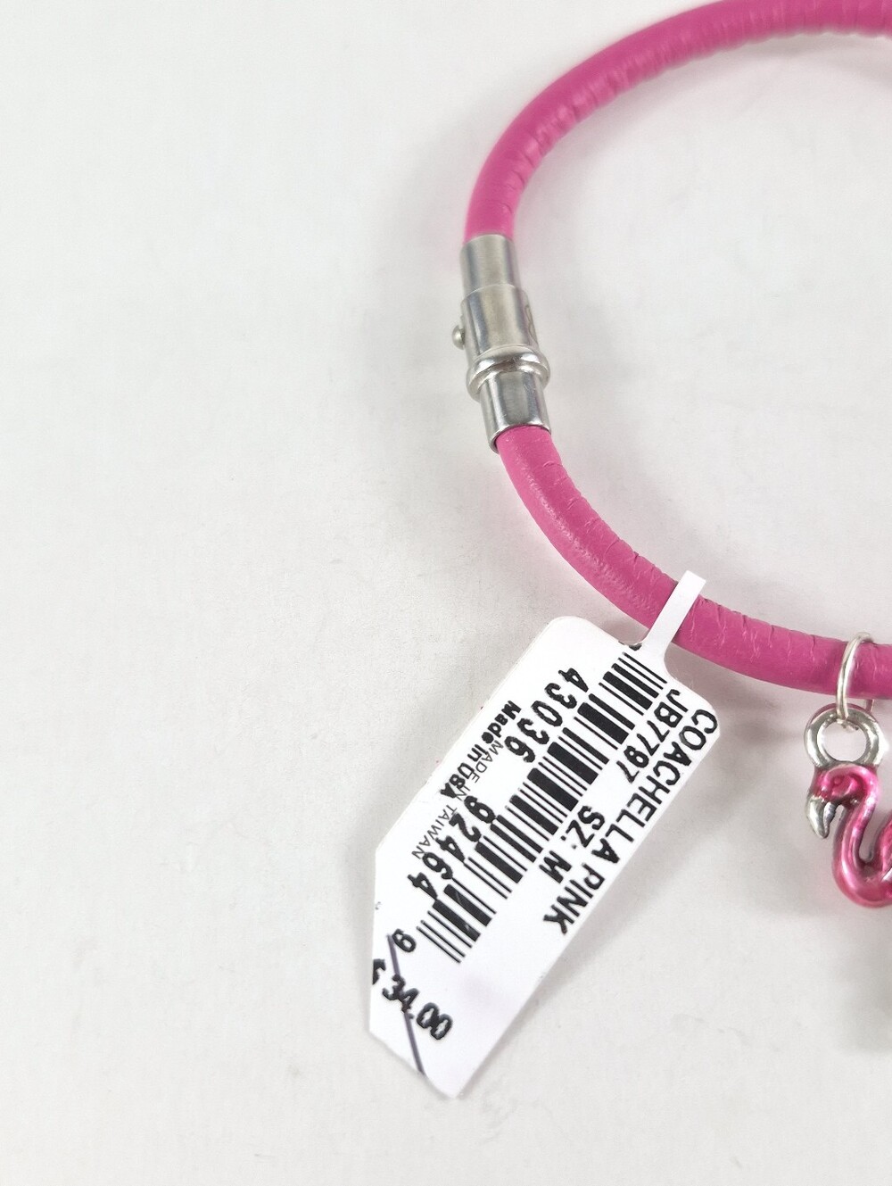 Brighton Coachella Pink Flamingo Charm Leather Bracelet NWT - Picture 3 of 7